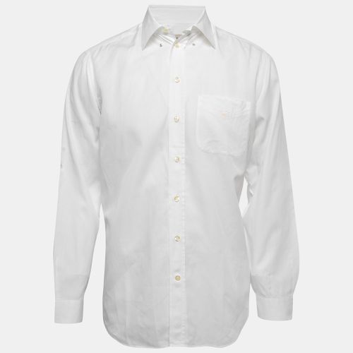 Emporio Armani White Cotton Button Down Full Sleeve T-Shirt M - Emporio Armani - Modalova