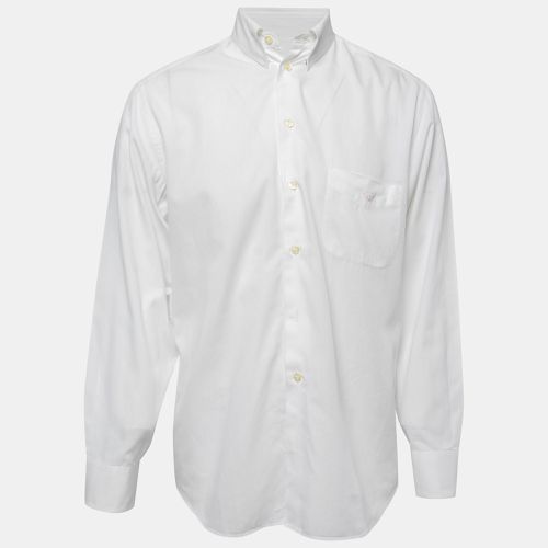 Emporio Armani White Cotton Button Down Full Sleeve Shirt M - Emporio Armani - Modalova