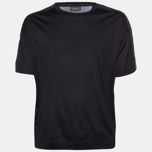 Emporio Armani Black Jersey Logo Tape Detail T-Shirt XL - Emporio Armani - Modalova