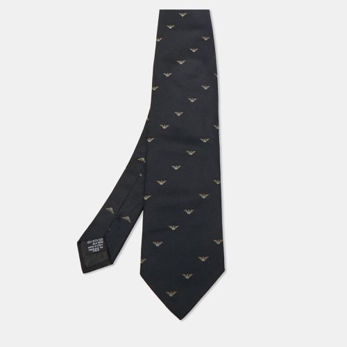 Vintage Logo Silk Jacquard Tie - Emporio Armani - Modalova