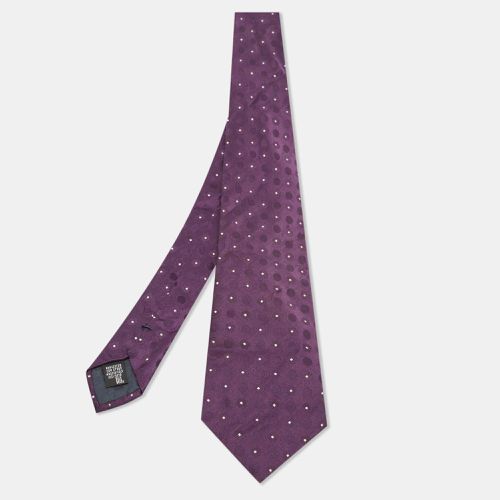 Emporio Armani Purple Patterned Silk jacquard Tie - Emporio Armani - Modalova