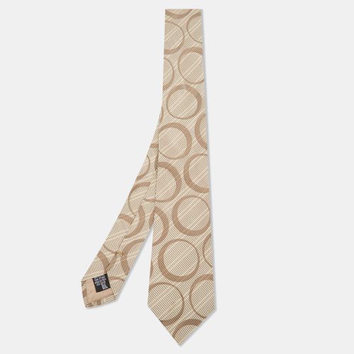 Emporio Armani Beige Patterned Silk Tie - Emporio Armani - Modalova