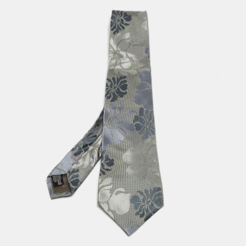 Floral Patterned Silk Traditional Tie - Emporio Armani - Modalova