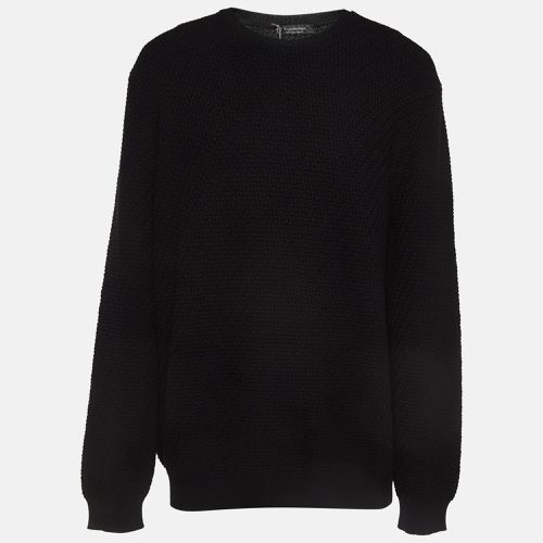 Ermenegildo Zegna Black Tricot Knit Wool Sweater XXXL - Ermenegildo Zegna - Modalova