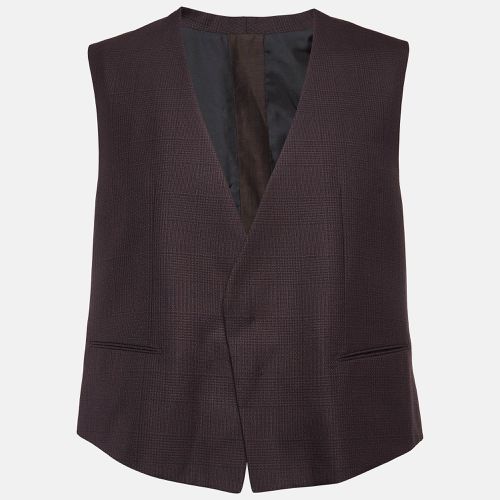 Ermenegildo Zegna Burgundy Plaid City Vest L - Ermenegildo Zegna - Modalova