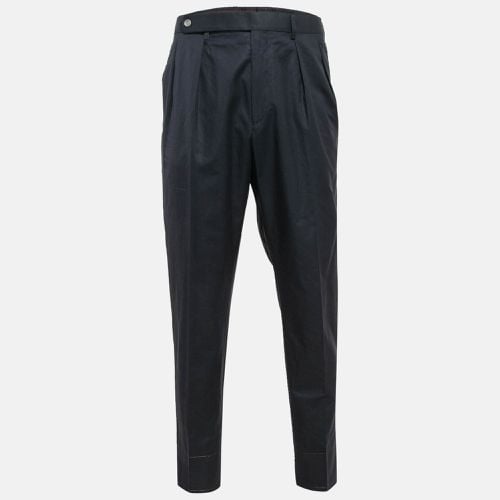 Ermenegildo Zegna Navy Blue Cotton Blend Couture Trousers XXL - Ermenegildo Zegna - Modalova