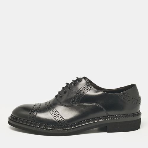 Ermenegildo Zegna Black Leather Lace Up Oxfords Size 44 - Ermenegildo Zegna - Modalova