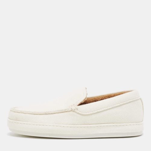 Ermenegildo Zegna Off White Wool Slip On Sneakers Size 43 - Ermenegildo Zegna - Modalova