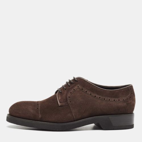 Ermenegildo Zegna Brown Suede Lace Up Derby Size 42 - Ermenegildo Zegna - Modalova