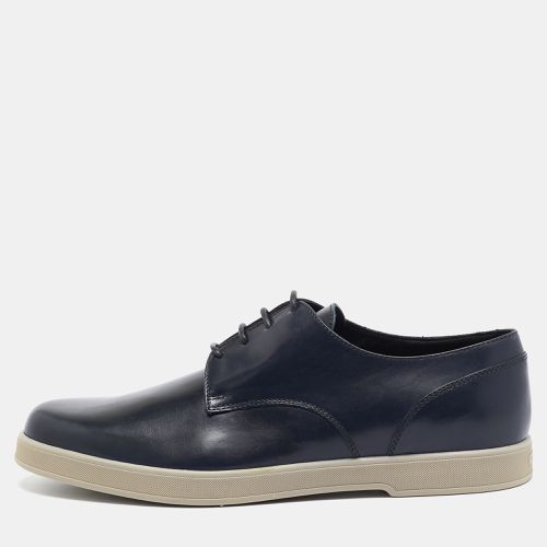 Ermenegildo Zegna Navy Blue Leather Derby Size 43.5 - Ermenegildo Zegna - Modalova