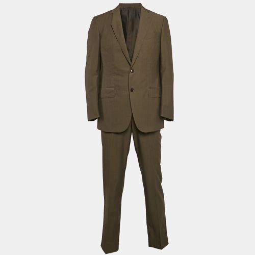 Ermenegildo Zegna Brown Stripe Pattern Wool Pants Suit L - Ermenegildo Zegna - Modalova