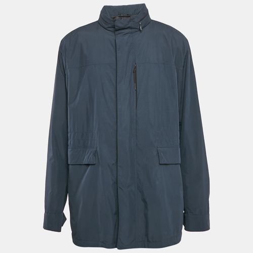 Ermenegildo Zegna Navy Blue Nylon Stratos Field Jacket 4XL - Ermenegildo Zegna - Modalova