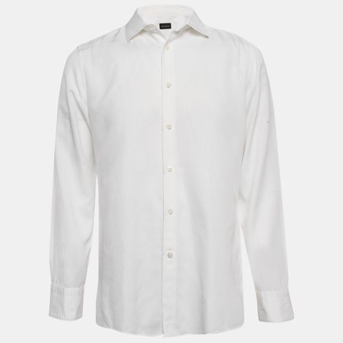 Ermenegildo Zegna White Cotton Blend Button Front Shirt XL - Ermenegildo Zegna - Modalova