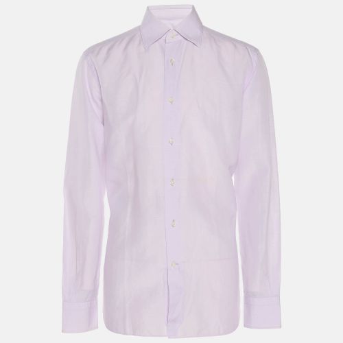 Ermenegildo Zegna Lilac Linen Blend Long Sleeve Shirt S - Ermenegildo Zegna - Modalova