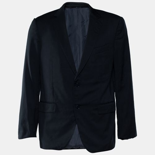 Ermenegildo Zegna Dark Blue Wool Button Front Blazer XL - Ermenegildo Zegna - Modalova