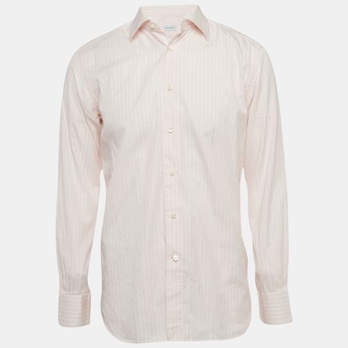 Ermenegildo Zegna Pink Pinstripe Cotton Long Sleeve Shirt M - Ermenegildo Zegna - Modalova