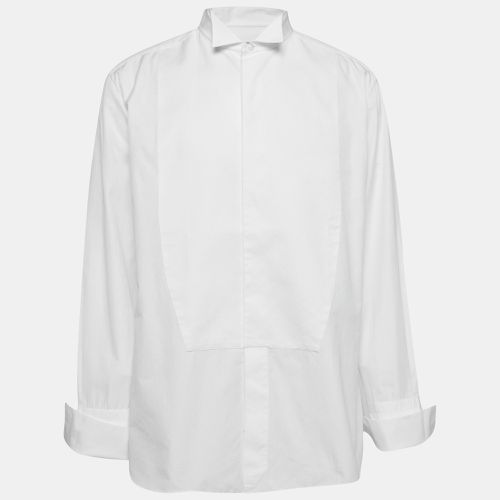 Ermenegildo Zegna White Pique Bib Cotton Tuxedo Shirt 4XL - Ermenegildo Zegna - Modalova