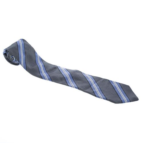 Ermenegildo Zegna Vintage Diagonal Striped Silk Jacquard Traditional Tie - Ermenegildo Zegna - Modalova