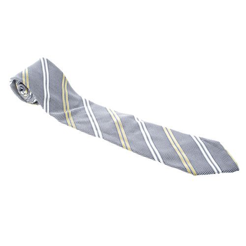 Ermenegildo Zegna Vintage Diagonal Striped Textured Silk Jacquard Tie - Ermenegildo Zegna - Modalova