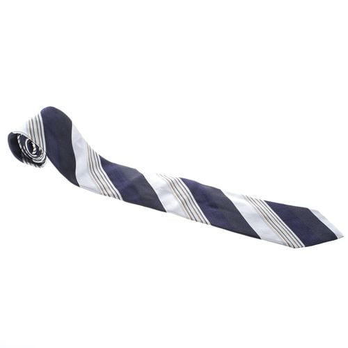 Ermenegildo Zegna Colorblock Diagonal Striped Silk Jacquard Tie - Ermenegildo Zegna - Modalova