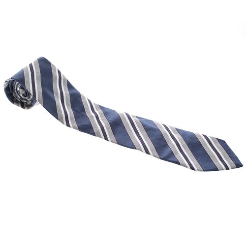 Ermenegildo Zegna Striped Silk Jacquard Traditional Tie - Ermenegildo Zegna - Modalova