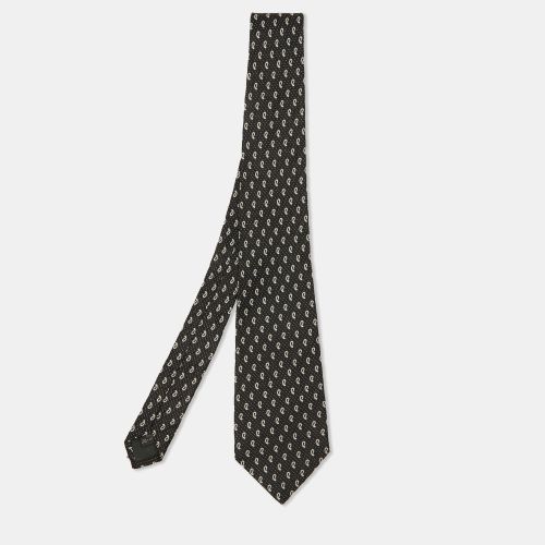 Ermenegildo Zegna Black Paisley Pattern Silk Tie - Ermenegildo Zegna - Modalova