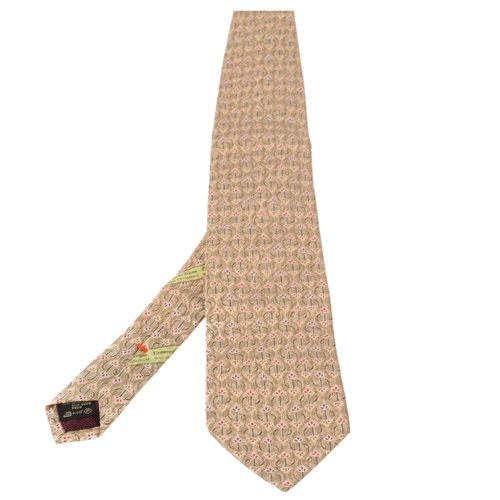 Ermenegildo Zegna Disegno Esclusivo Cream Floral Patterned Silk Traditional Tie - Ermenegildo Zegna - Modalova