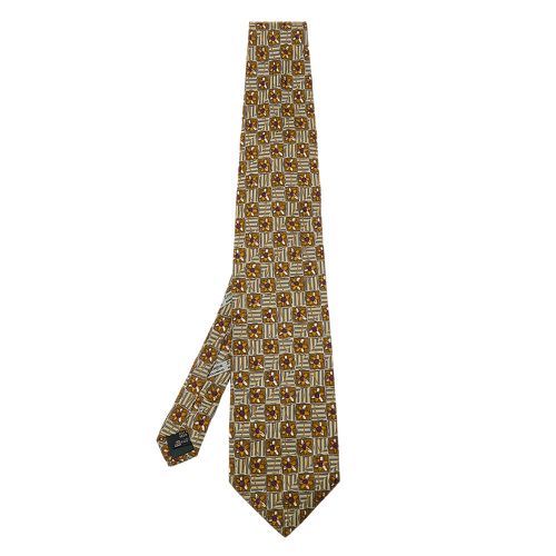 Ermenegildo Zegna Multicolor Floral Printed Silk Jacquard Tie - Ermenegildo Zegna - Modalova