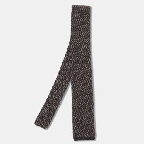 Ermenegildo Zegna Couture Bicolor Chevron Cashmere Knit Tie - Ermenegildo Zegna - Modalova