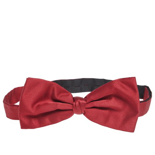 Ermenegildo Zegna Red Silk Satin Bow Tie - Ermenegildo Zegna - Modalova