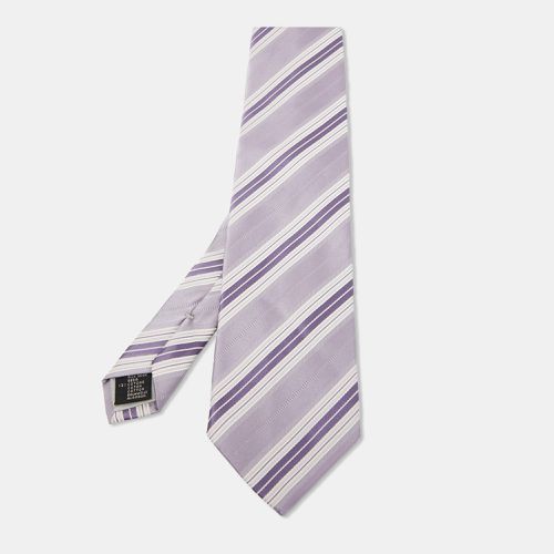 Ermenegildo Zegna Vintage Purple Patterned Silk Jacquard Tie - Ermenegildo Zegna - Modalova