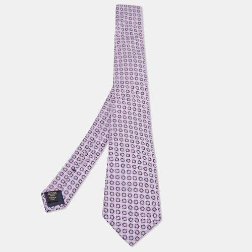 Ermenegildo Zegna Purple Jacquard Silk Tie - Ermenegildo Zegna - Modalova