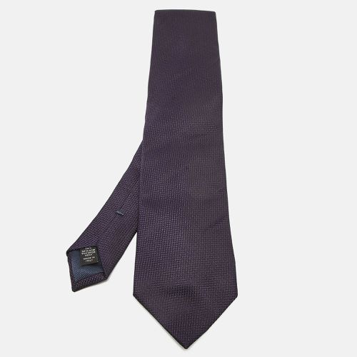 Ermenegildo Zegna Navy Blue Patterned Silk Tie - Ermenegildo Zegna - Modalova