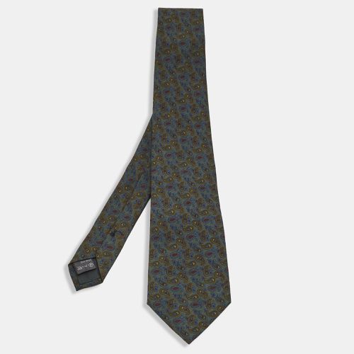 Ermenegildo Zegna Vintage Green Paisley Silk Tie - Ermenegildo Zegna - Modalova