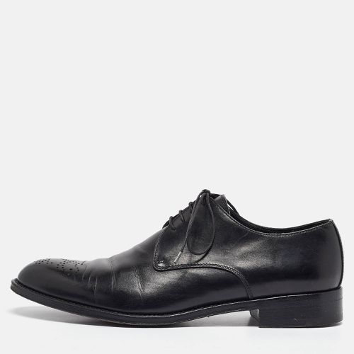 Ermenegildo Zegna Black Leather Lace Up Derby Size 42.5 - Ermenegildo Zegna - Modalova