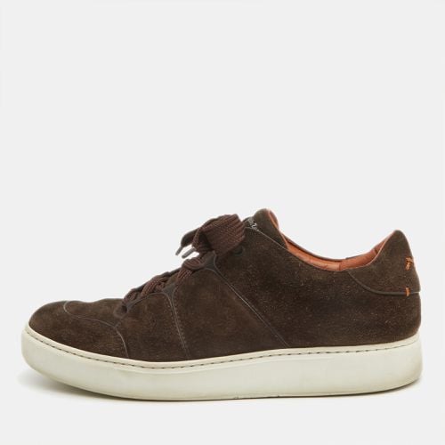 Ermenegildo Zegna Brown Suede Trainer Sneakers Size 44 - Ermenegildo Zegna - Modalova