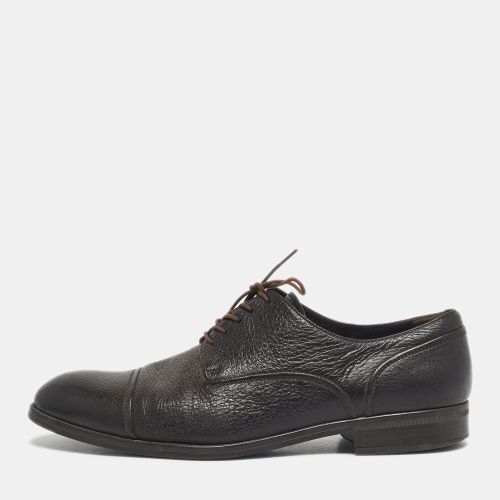 Ermenegildo Zegna Brown Leather Lace Up Derby Size 44 - Ermenegildo Zegna - Modalova
