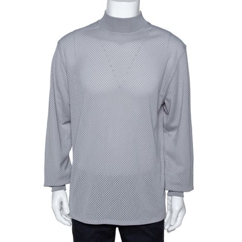 Fear of God Fifth Collection Grey Perforated Knit Long Sleeve T Shirt S - Fear of God - Modalova