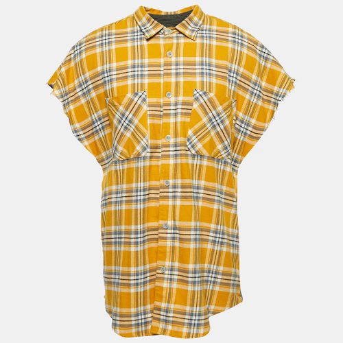 Fear of God Yellow Tartan Wool Button Front Cutoff Shirt XXL - Fear of God - Modalova