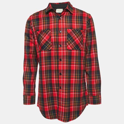 Fear of God Red Plaid Cotton Button Front Full Sleeve Shirt L - Fear of God - Modalova