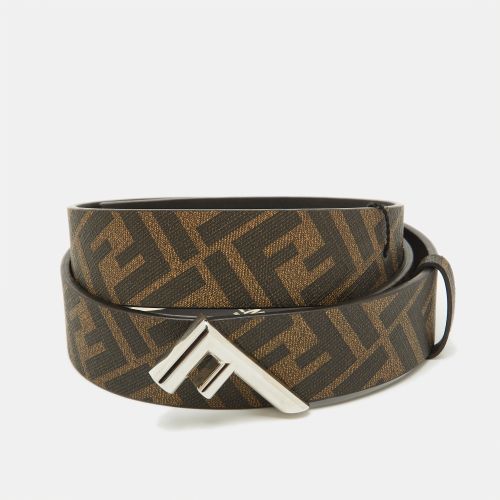 Fendi Brown Zucca Canvas Logo Buckle Belt 100 CM - Fendi - Modalova