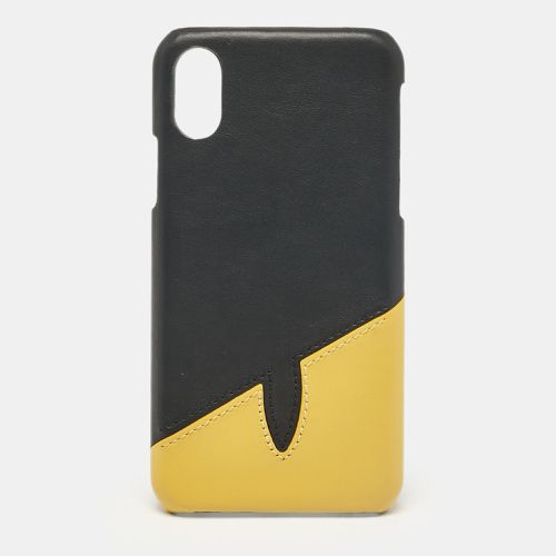 Fendi Black/Yellow Leather iPhone X Cover - Fendi - Modalova