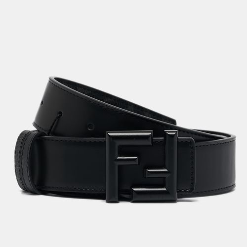 Fendi Black Zucca Coated Canvas and Leather FF Reversible Buckle Belt - Fendi - Modalova