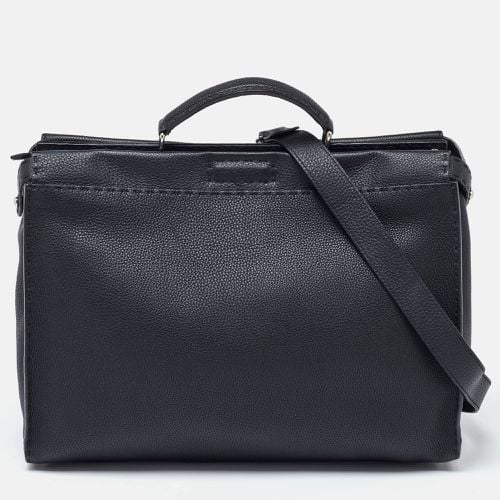 Fendi Black Romano Selleria Leather Peekaboo ISeeU Briefcase - Fendi - Modalova