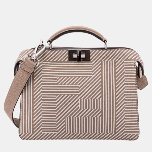 Fendi Beige Leather FF Peekaboo ISeeU Handbag - Fendi - Modalova