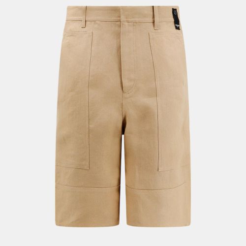 Fendi Beige Paper Canvas Bermuda Shorts S - Fendi - Modalova