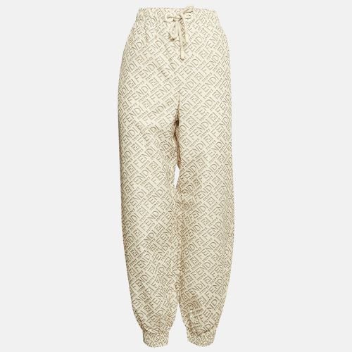 Fendi X Skims Cream/Green Logo Monogram Synthetic Joggers M - Fendi - Modalova