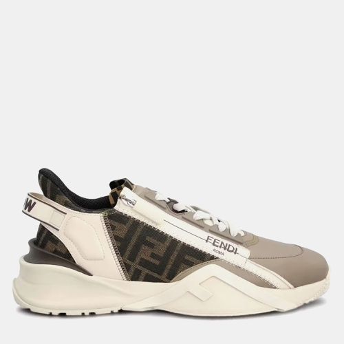 Fendi Beige Jacquard Flow Sneaker Size EU 41 - Fendi - Modalova