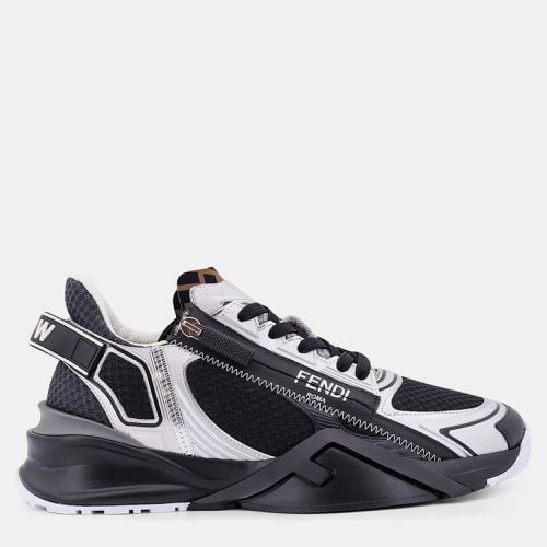 Fendi Black/White Flow Sneakers UK 8 EU 42 - Fendi - Modalova