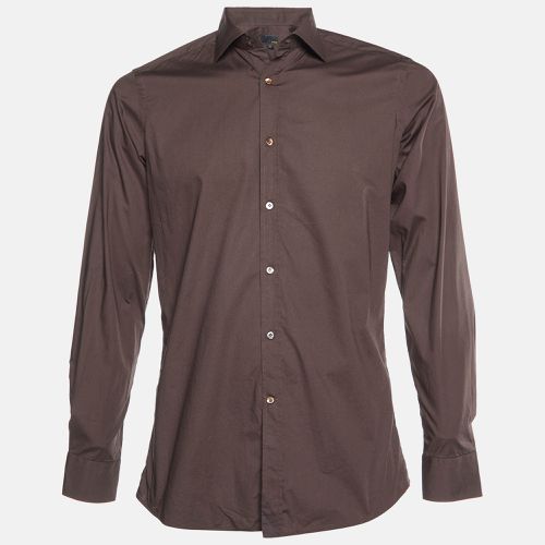 Fendi Brown Cotton Buttoned Up Shirt M - Fendi - Modalova